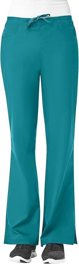 Maevn Core Women 9026 Flare Leg Scrub Pants Elastic Drawstring Back Size XXS-XXL