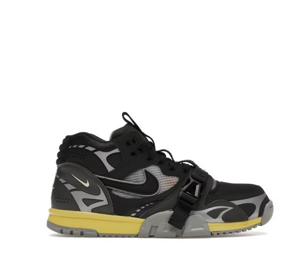 Nike Black Gray Yellow Mid Top Men’s Athletic Sneaker Basketball Casual