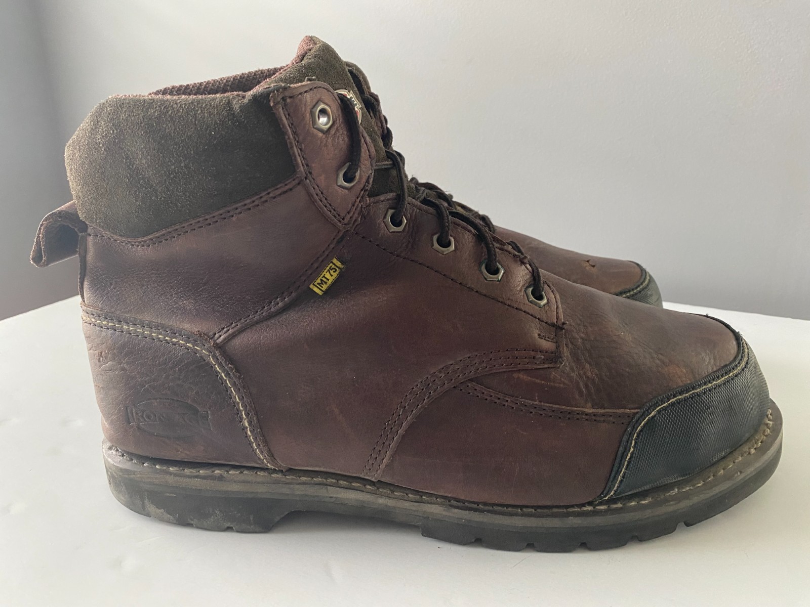 Men’s Sz 14 M Iron Age Work Boots IA0163 Dozer 6″ Steel Toe Leather