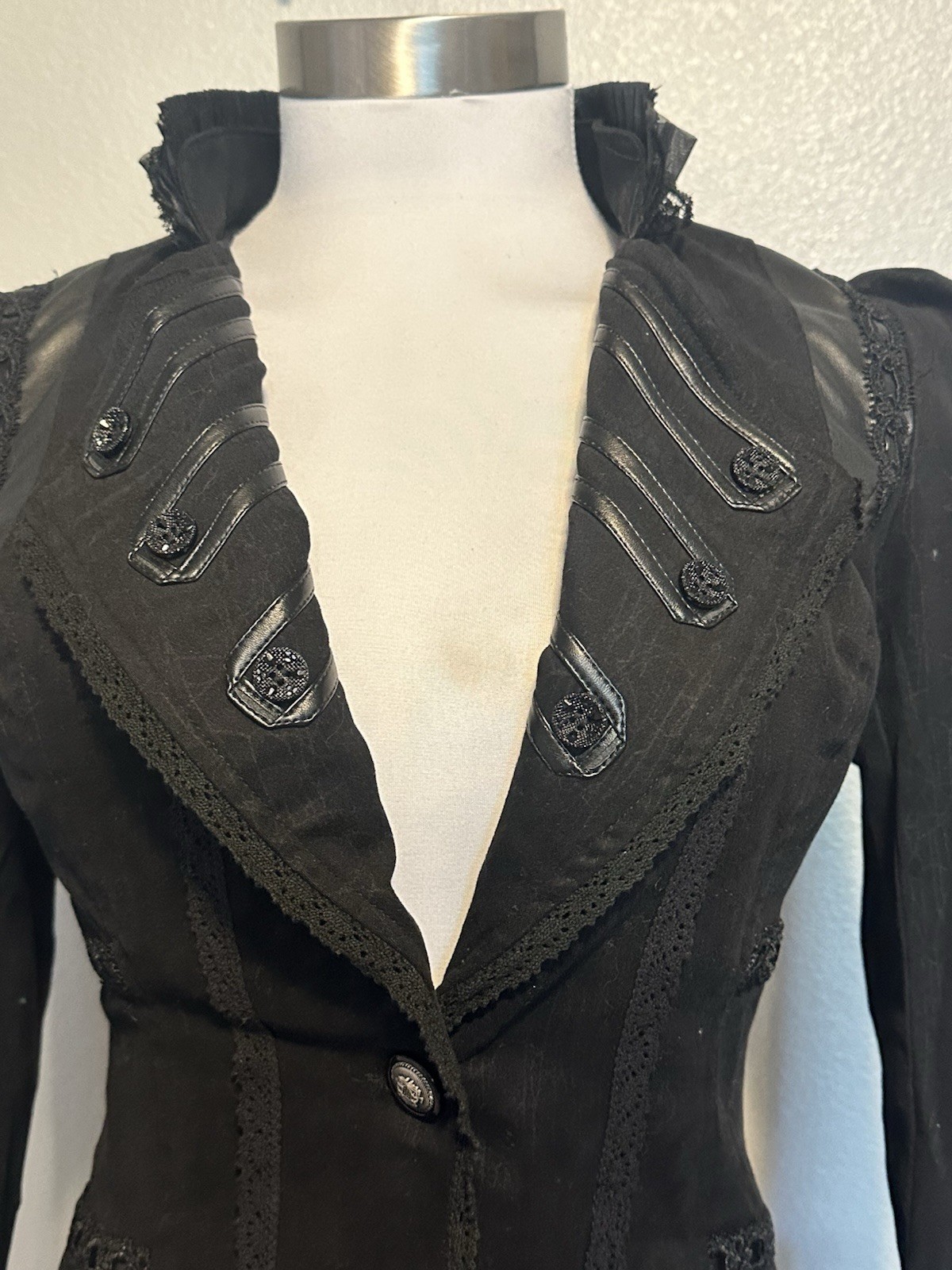 RQ-BL Red Queen’s Black Legion Steampunk Gothic Tailcoat Military Jacket sz.S