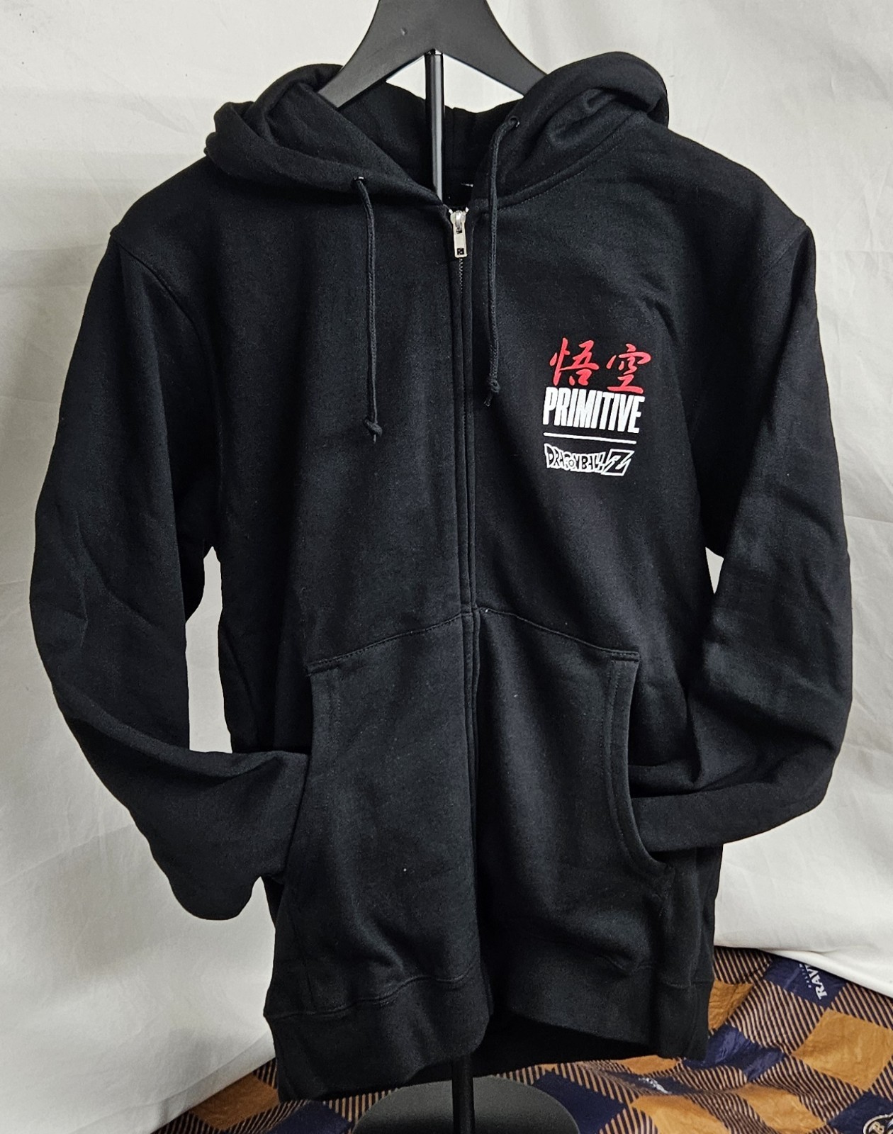 Men’s Primitive x Dragon Ball Z Goku Energy Full Zip Hoodie Size Small Black