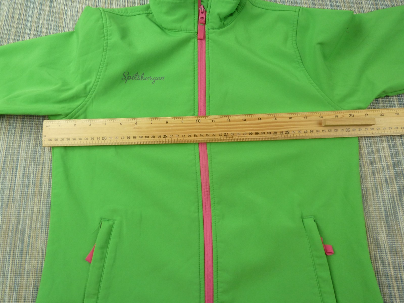 Spitsbergen Softshell Jacket Womens Large Green Pink Zip Outdoor Hiking Golf