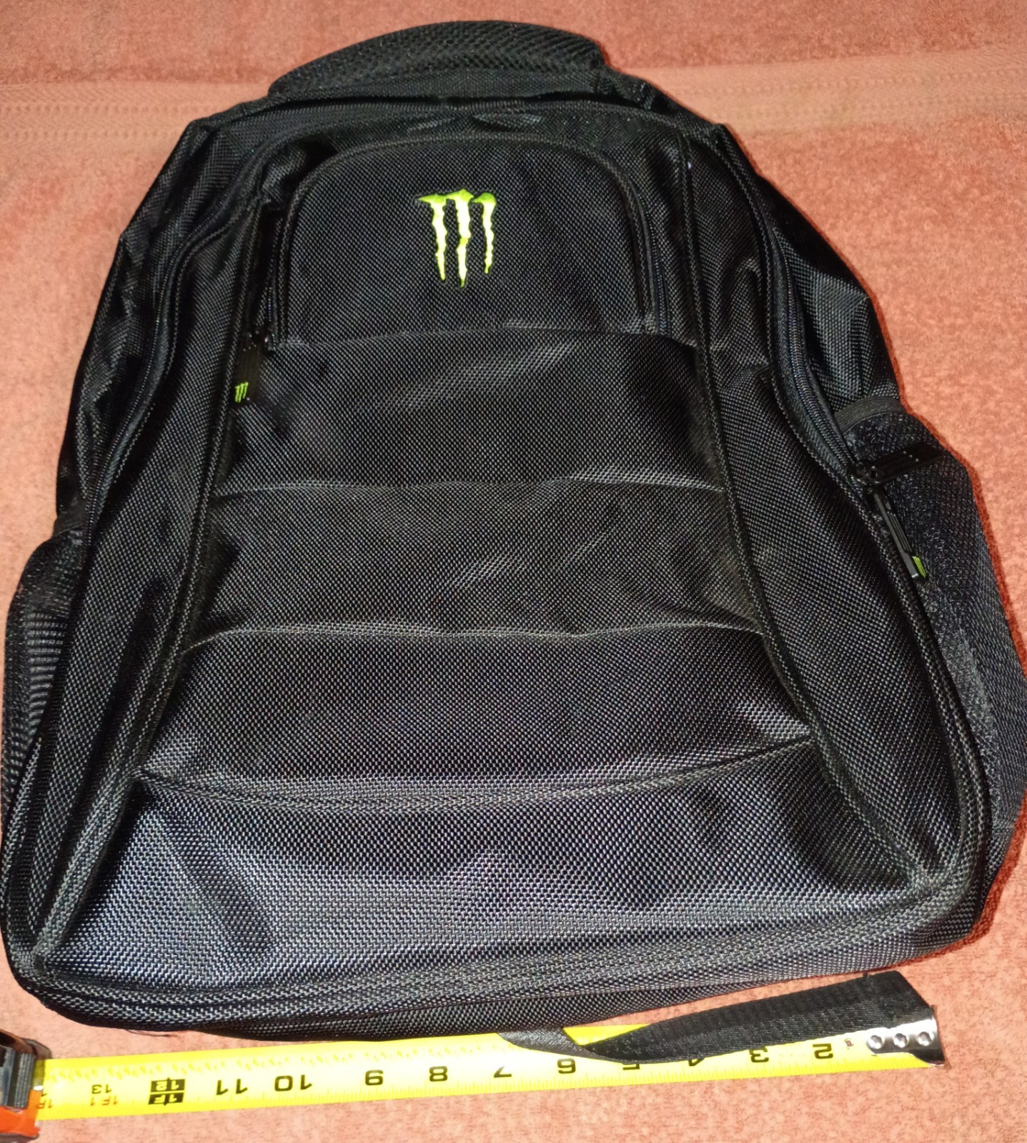 Monster Energy Black Backpack W/ Laptop Compartment Used Excellent