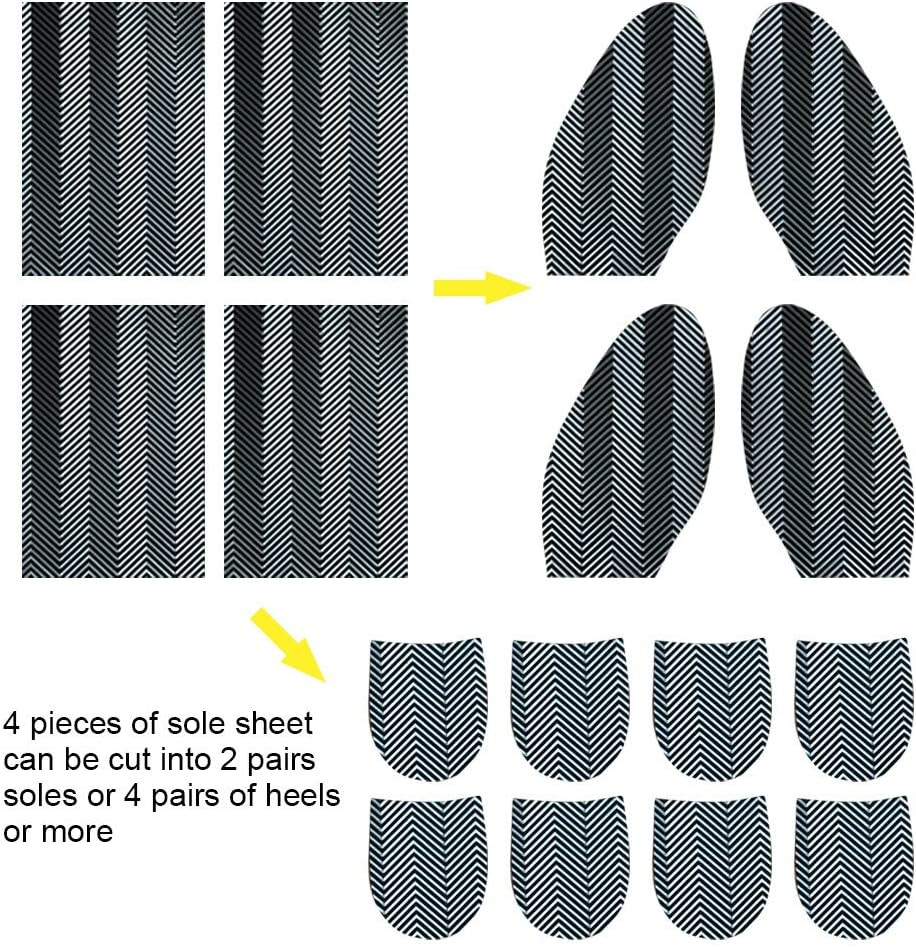 2 Pairs Shoe Sole Repair Rubber Sheets, Shoe Bottom Outer Front Sole and Heel…