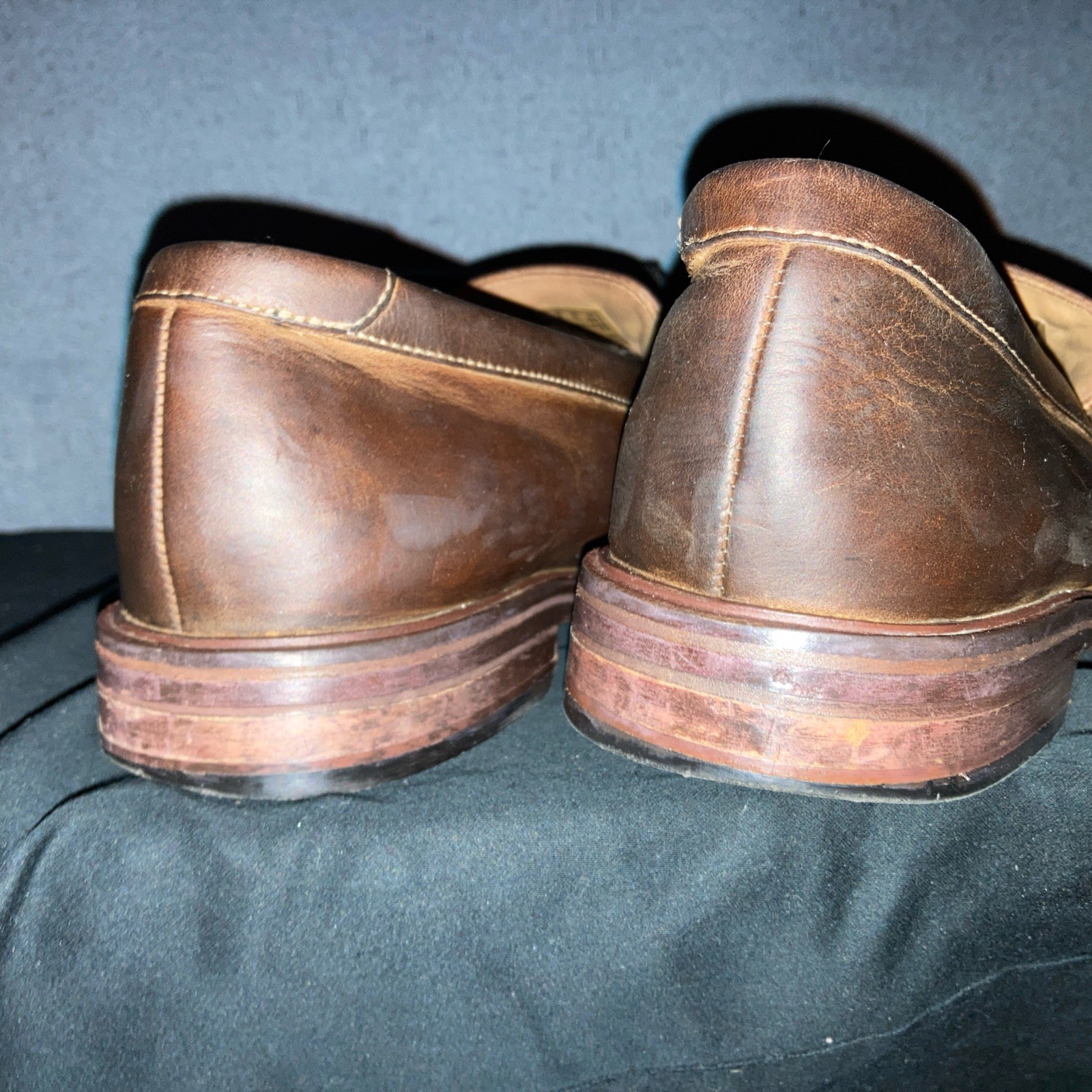 Bostonian Men’s Mckewen Step Brown Leather Dress Loafers Size US 8M $150
