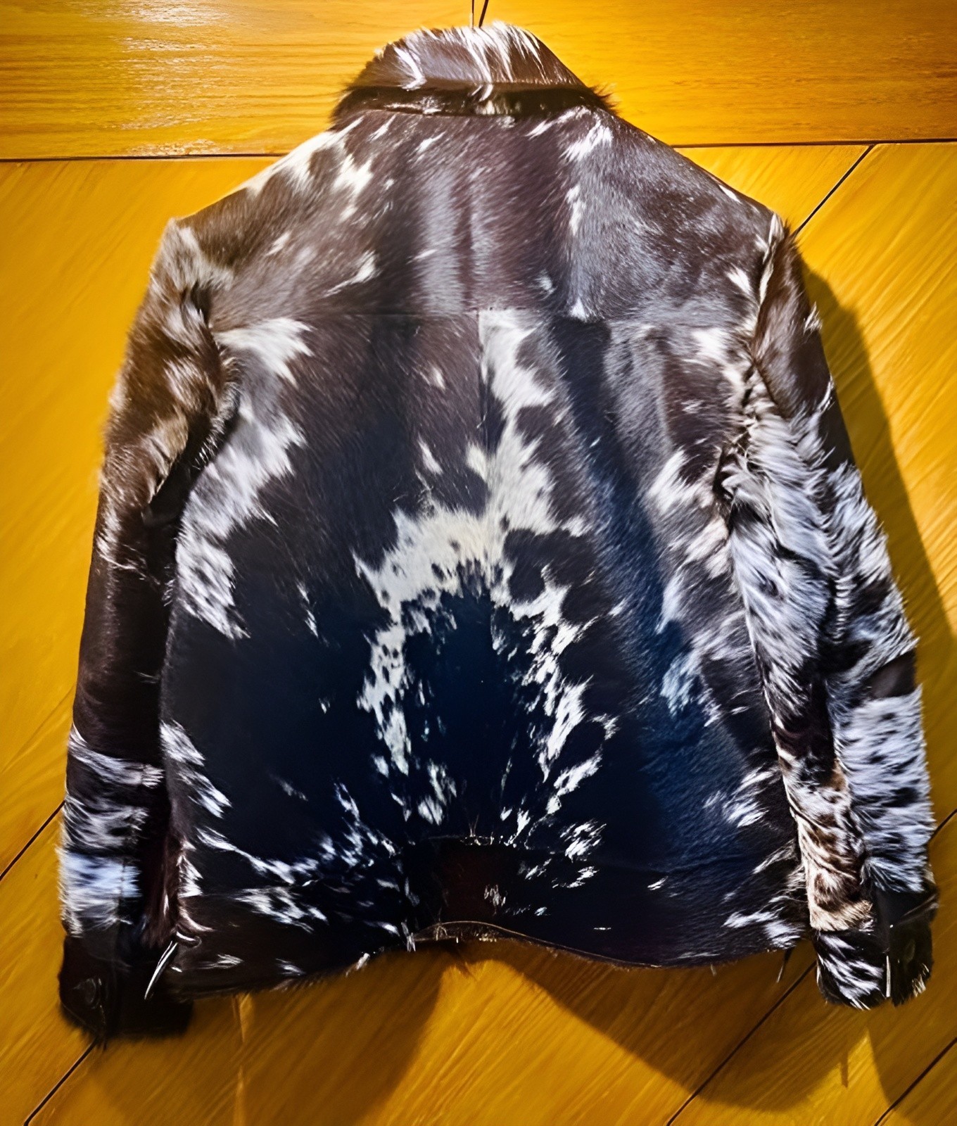 Genuine Cowhide Hair on Leather Jacket | Natural Pony Skin Western Outerwear