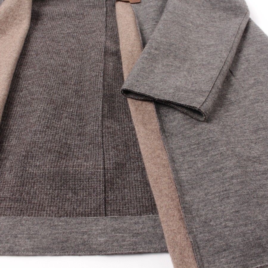 NWT FABIANA FILIPPI Gray Wool Coat with Leather Buckle Size IT46