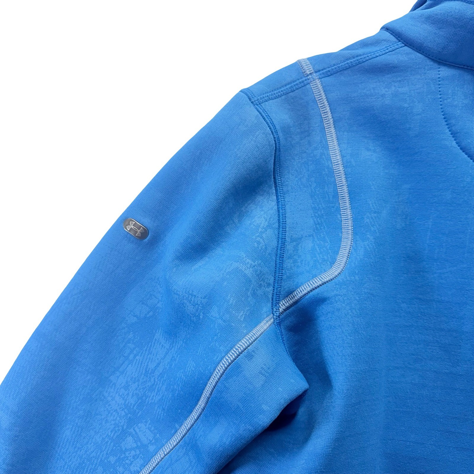 Under Armour Womens Blue Full Zip Fleece Jacket Size Medium Athletic Outdoor