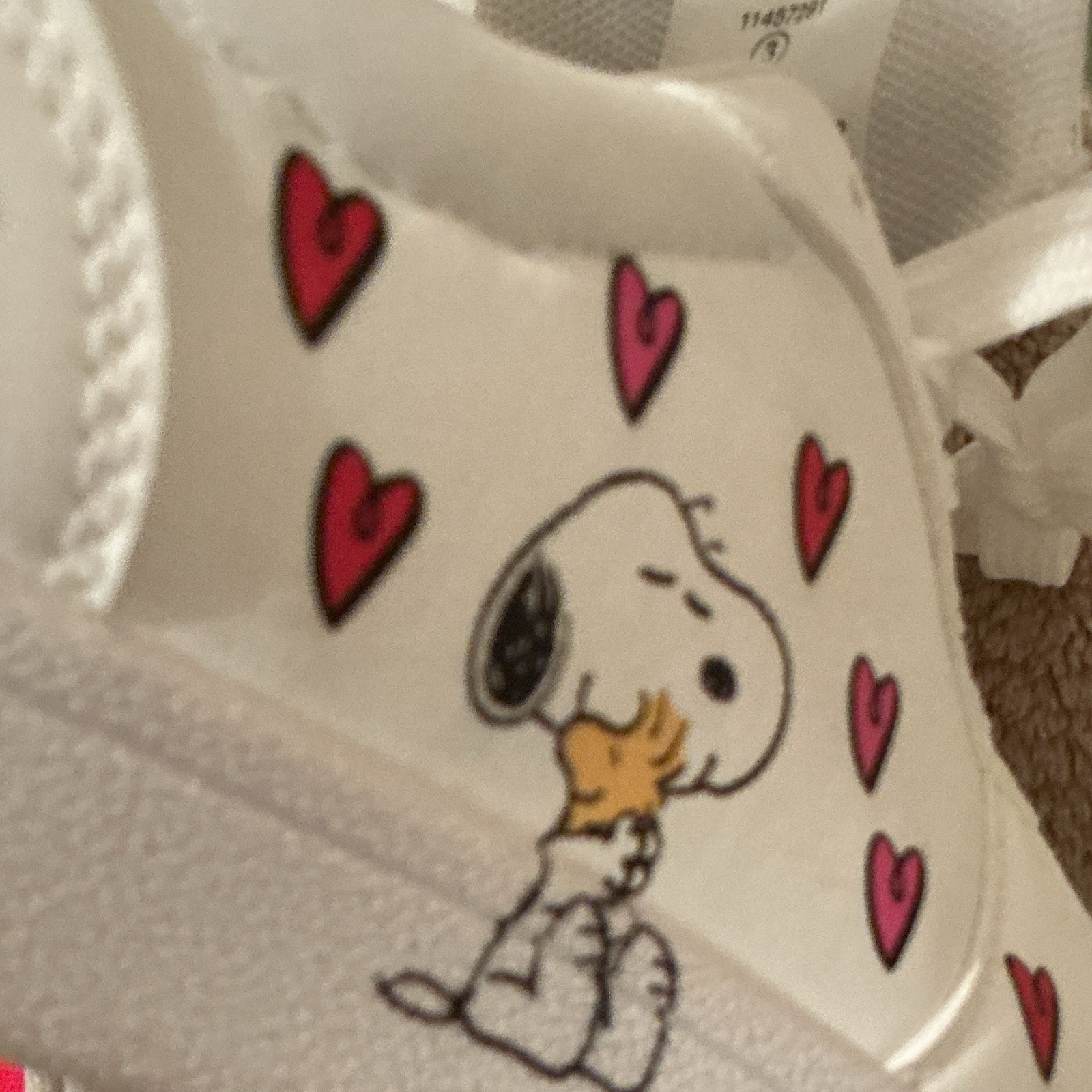 Peanuts Snoopy Child’s size 3 white with Snoopy & Woodstock + Peanuts socks