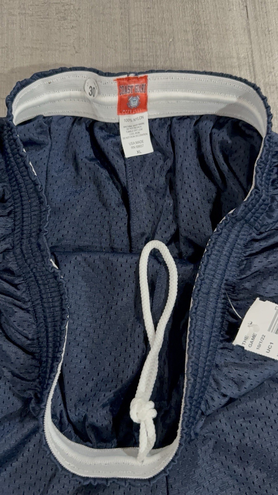 United States “Coast Guard” USCG Blue Jersey Style Shorts by MV Sport – Size XL
