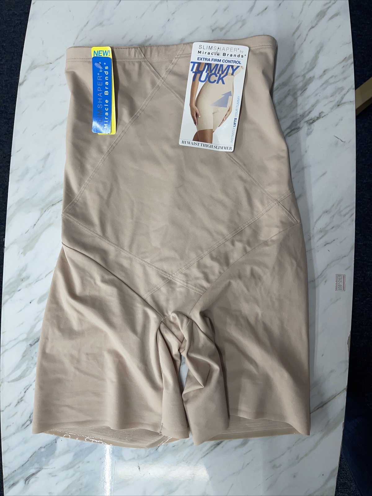 SlimShaper by Miracle Brands Extra Firm Control Hi Waist Thigh Slimmer Size M