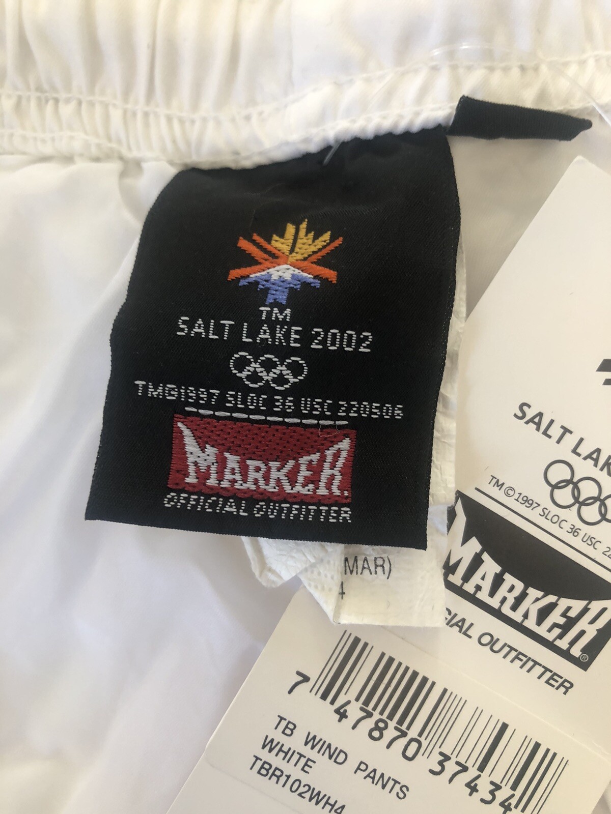 Official Salt Lake 2002 Winter Olympics Torch Relay Uniform Pants NWT Large. D9
