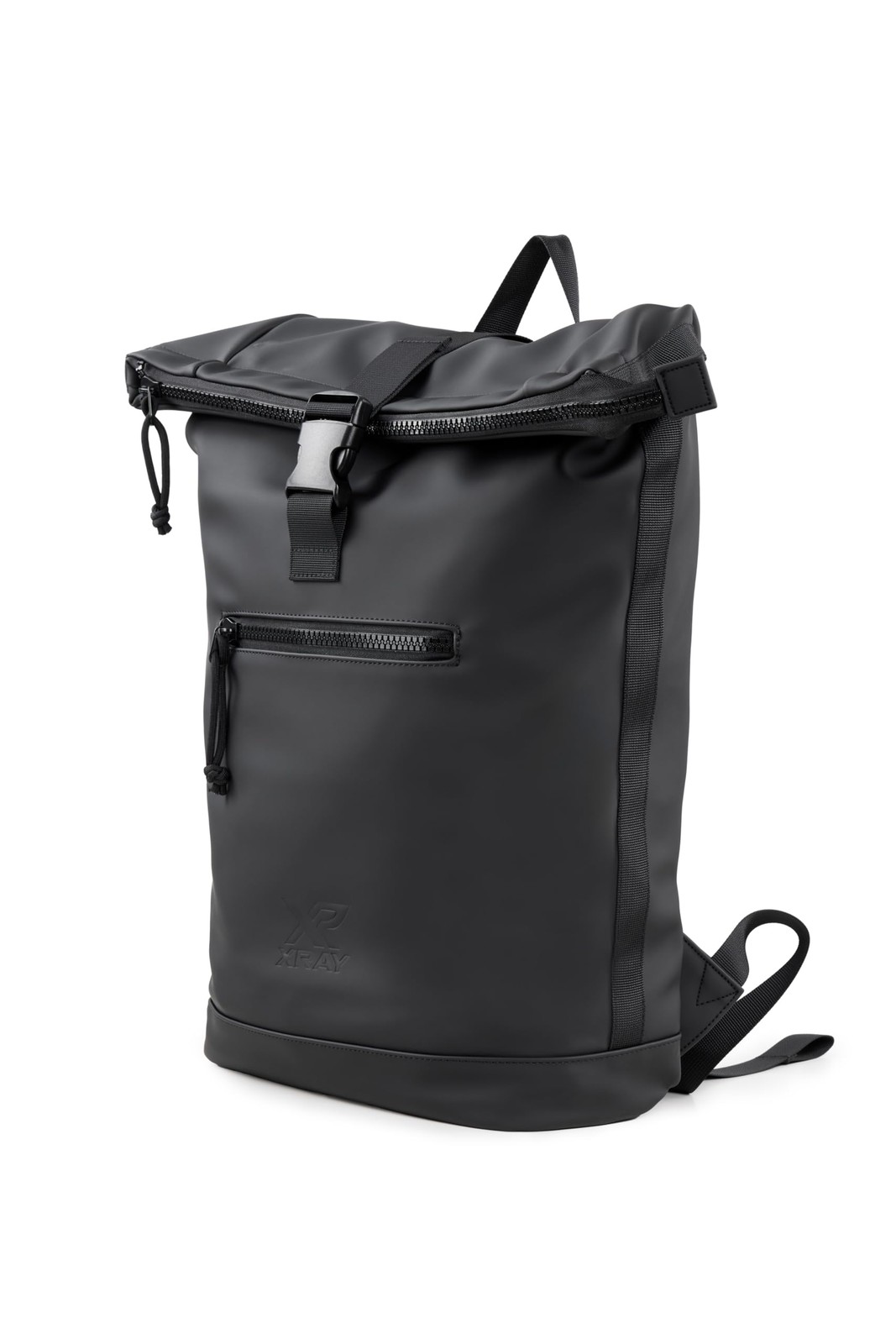 Roll Top Laptop Backpack for Men Women, PU Leather Expandable Roll Up Backpac…