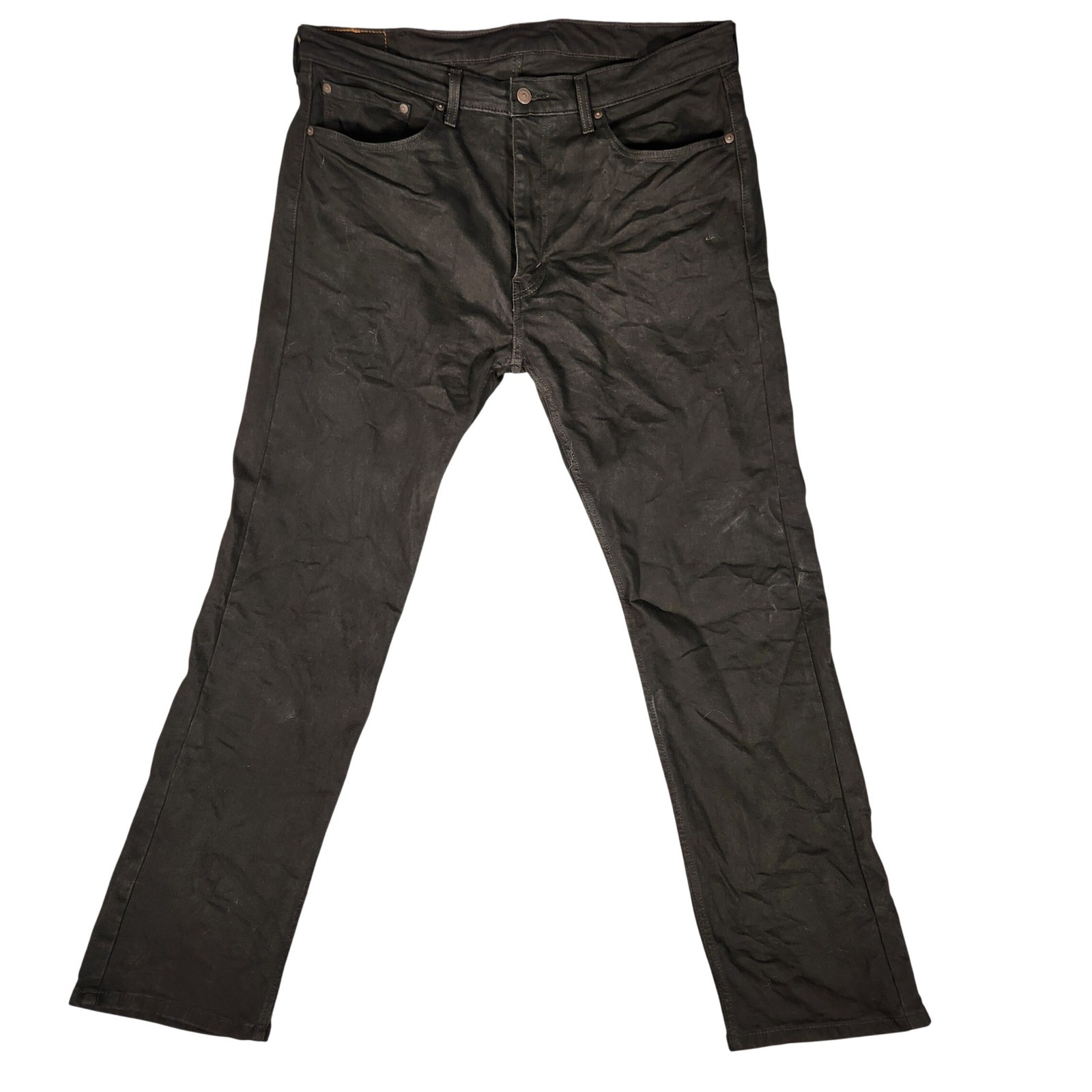Levi’s 505 Regular Fit Jeans Mens 38×32 Black Excellent Straight Leg A7700-0005