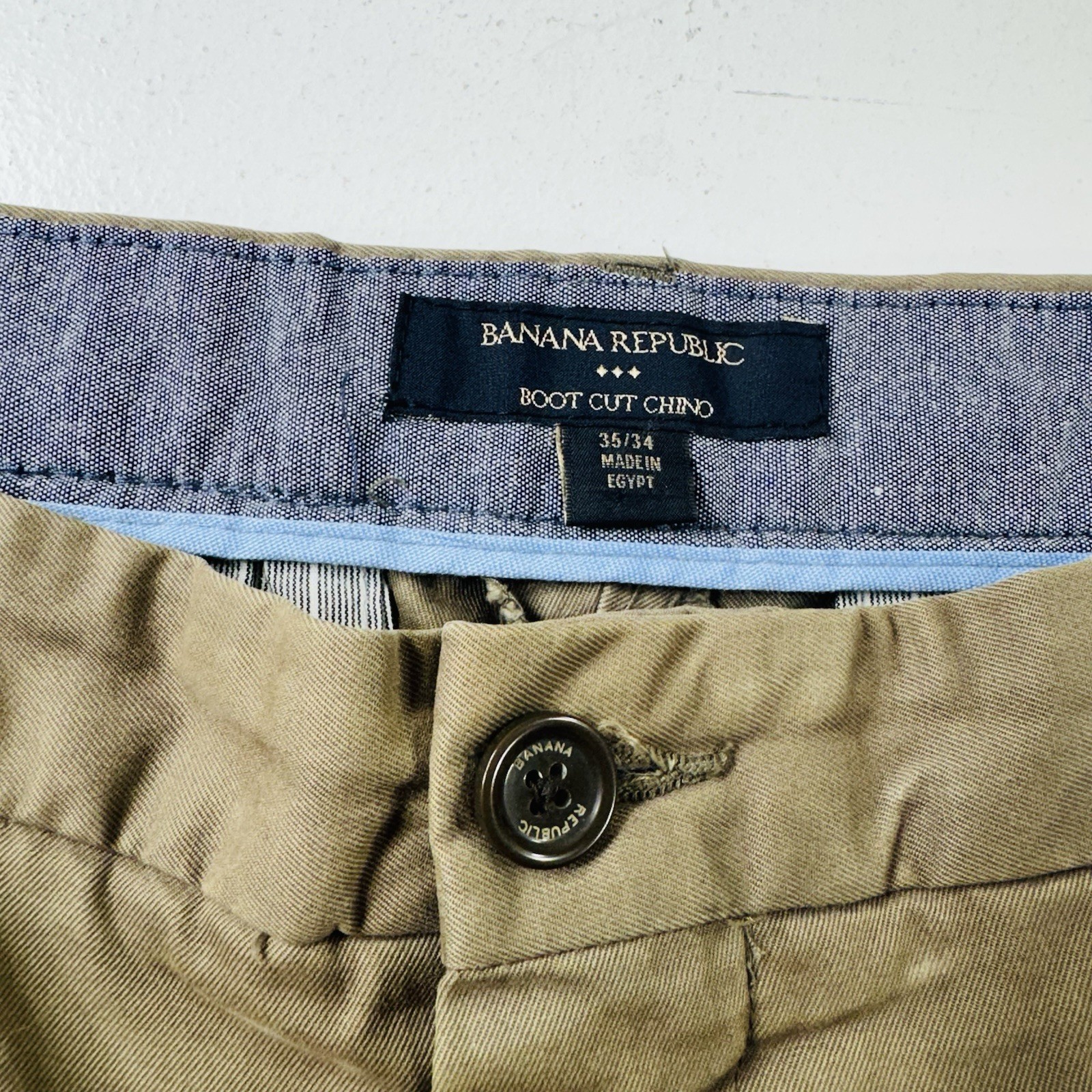 Banana Republic Bootcut Chino Pants Beige Men’s Size 35×34