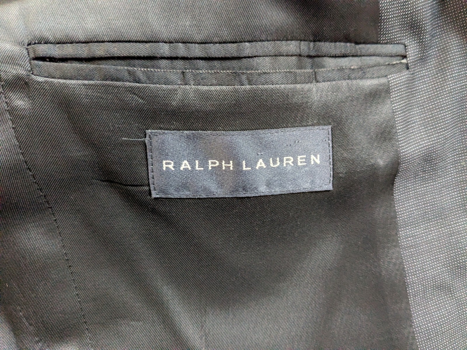 Ralph Lauren Black Label Italy Gray Nailhead Suit 40R 31×31 Full Canvas Wool