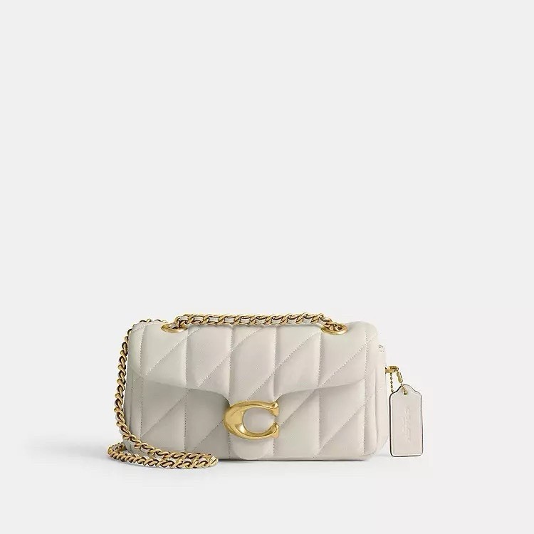 NWT COACH CP149 Tabby Shoulder Bag 20 Quilting nappa Leather Chalk