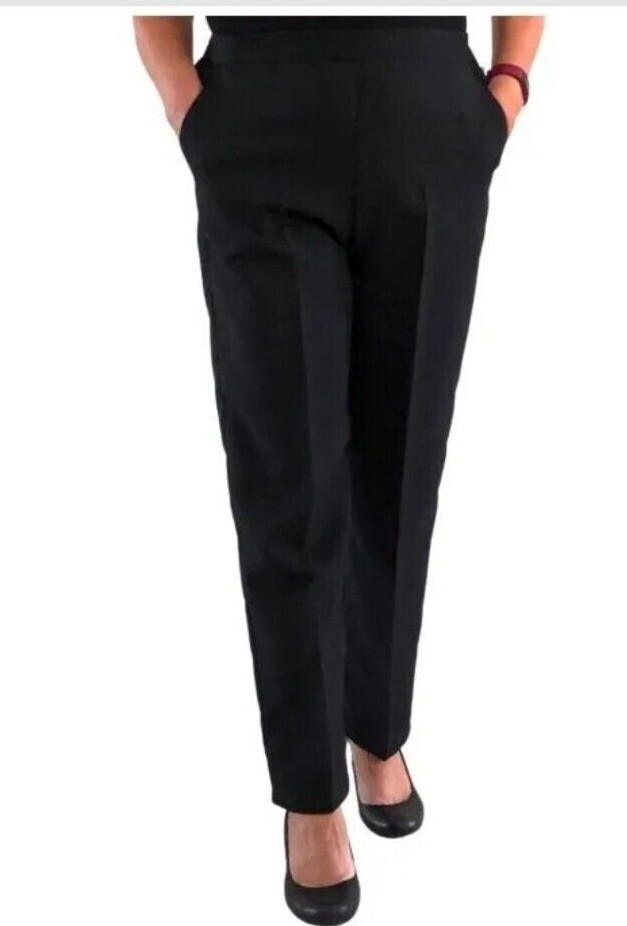Emma Collection Ladies Formal Smart Trousers Navy Black Brown All Sizes