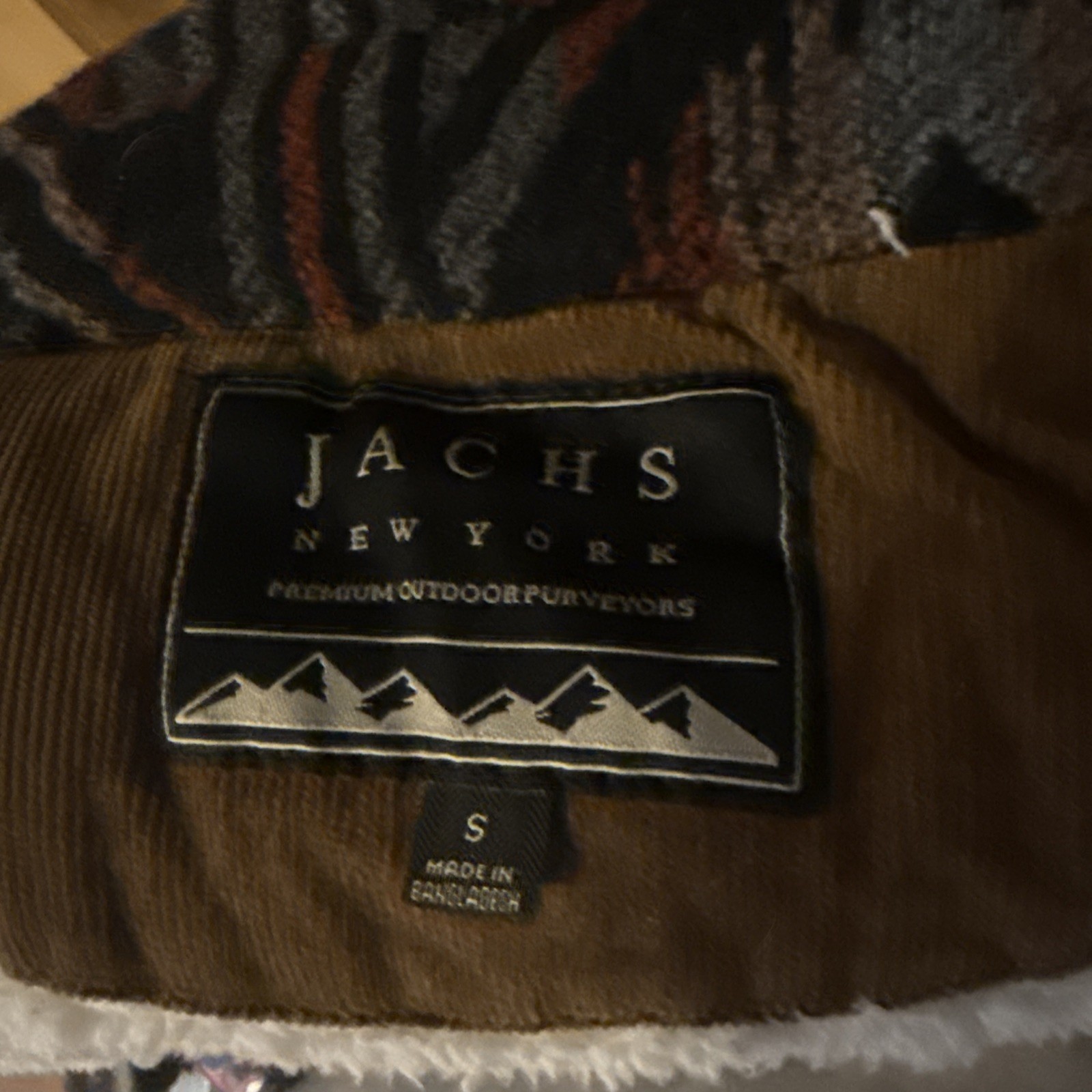 Jachs New York Men’s Aztec Wool Blend Sherpa Lined Shirt Jacket Size Small