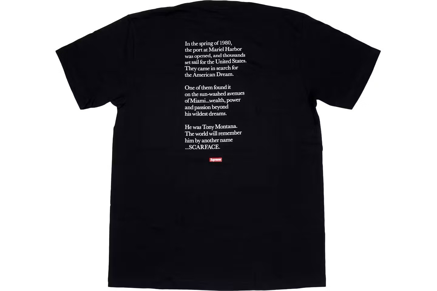 Supreme Scarface Shower Tee | Black | M | FW17 | NEW & BOXED