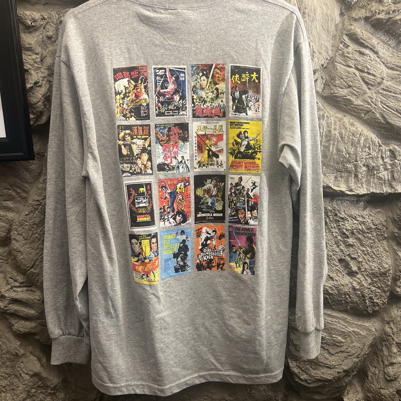 FTC Logo Men’s Long Sleeve Graphic T-Shirt Crew Neck Size Medium Grey