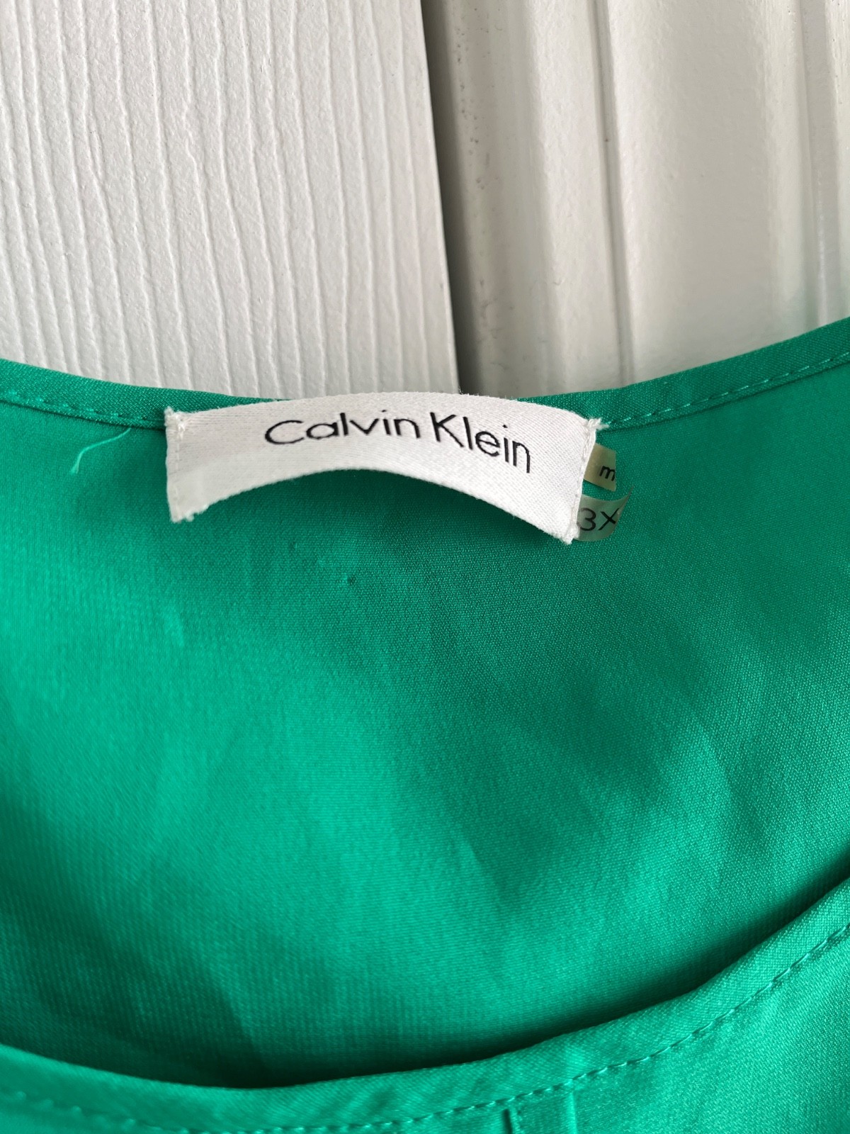 calvin klein green sleeveless blouse size 3x
