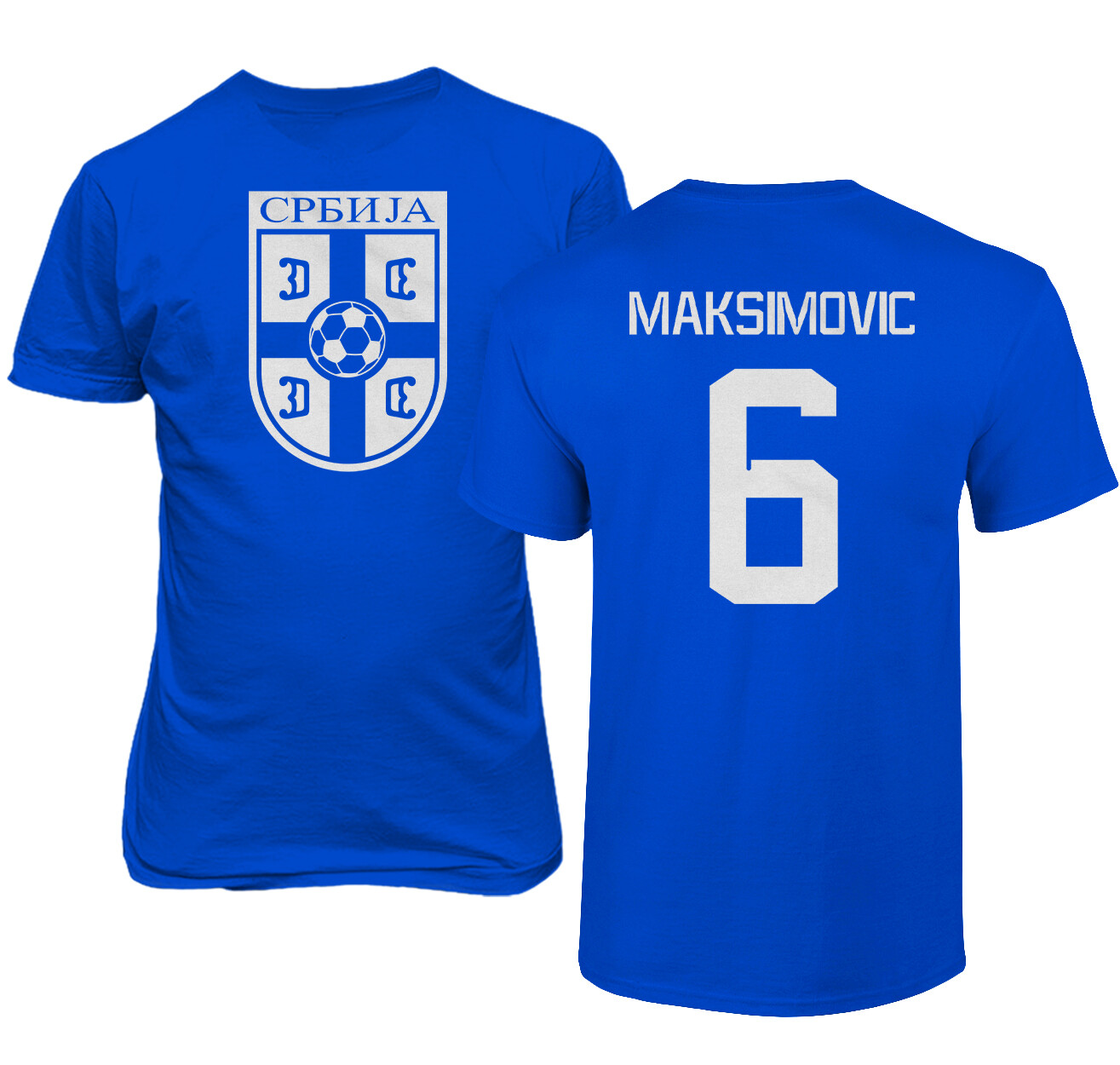 Serbian Soccer #6 Nemanja Maksimovic World Football Adult and Youth T-Shirt
