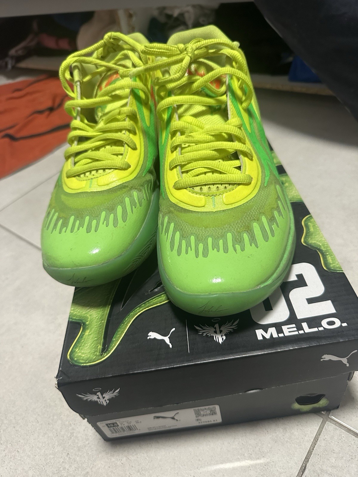 PUMA MB.02 x Nickelodeon Slime Men’s Low Top Basketball Shoes 377584-01 2022