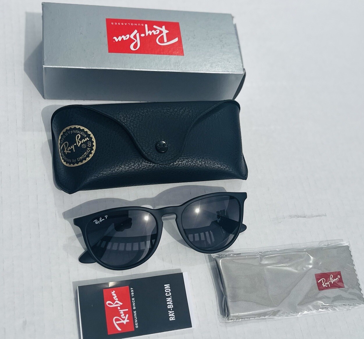 Ray-Ban Erika RB4171 Matte Black/ 54mm Grey Gradient Polarized Sunglasses