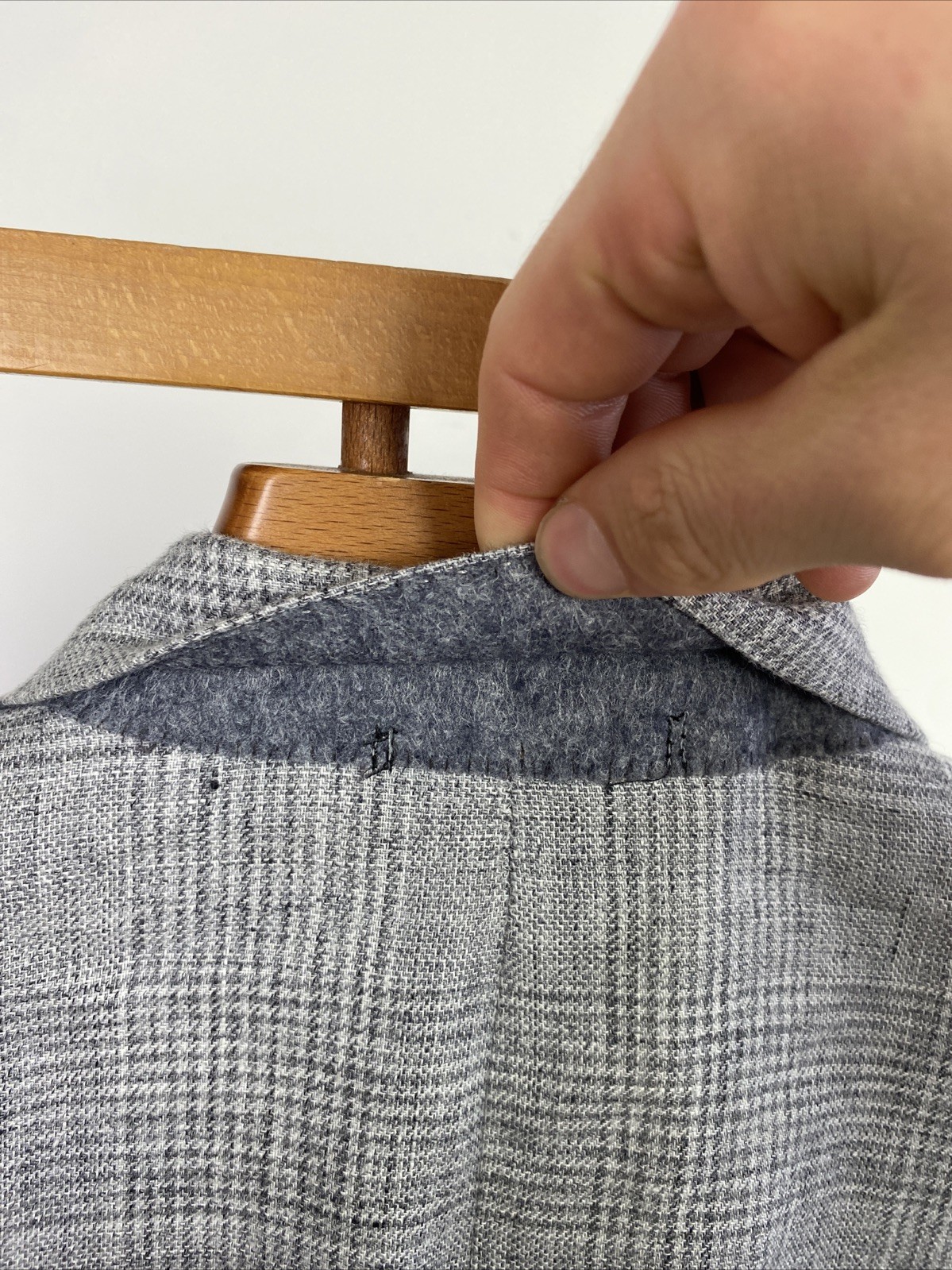 Richard James Savile Row 42R BESPOKE 2023 POW Glen Check Handmade Linen Jacket