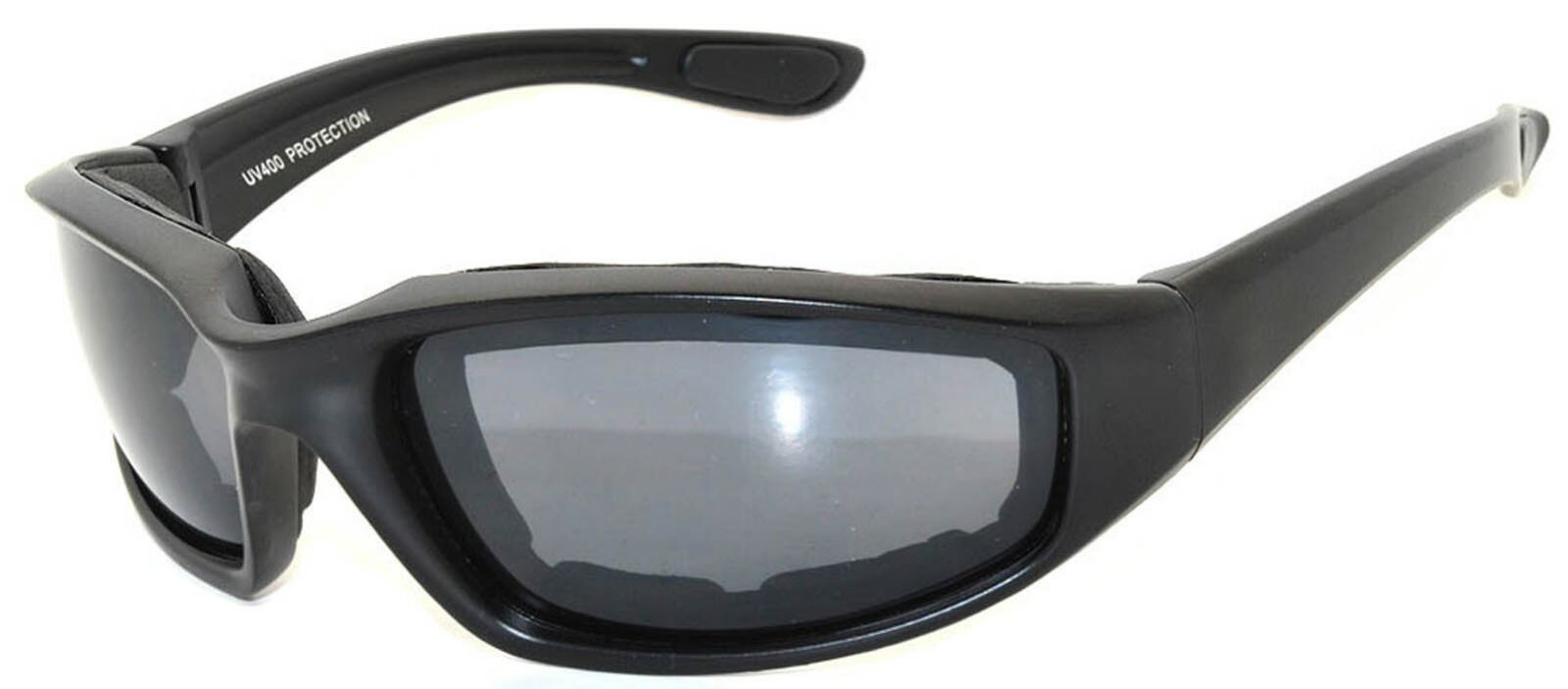 1 Pair Biker Motorcycle Foam Padded Glasses Smoke Clear Yellow Night Driving