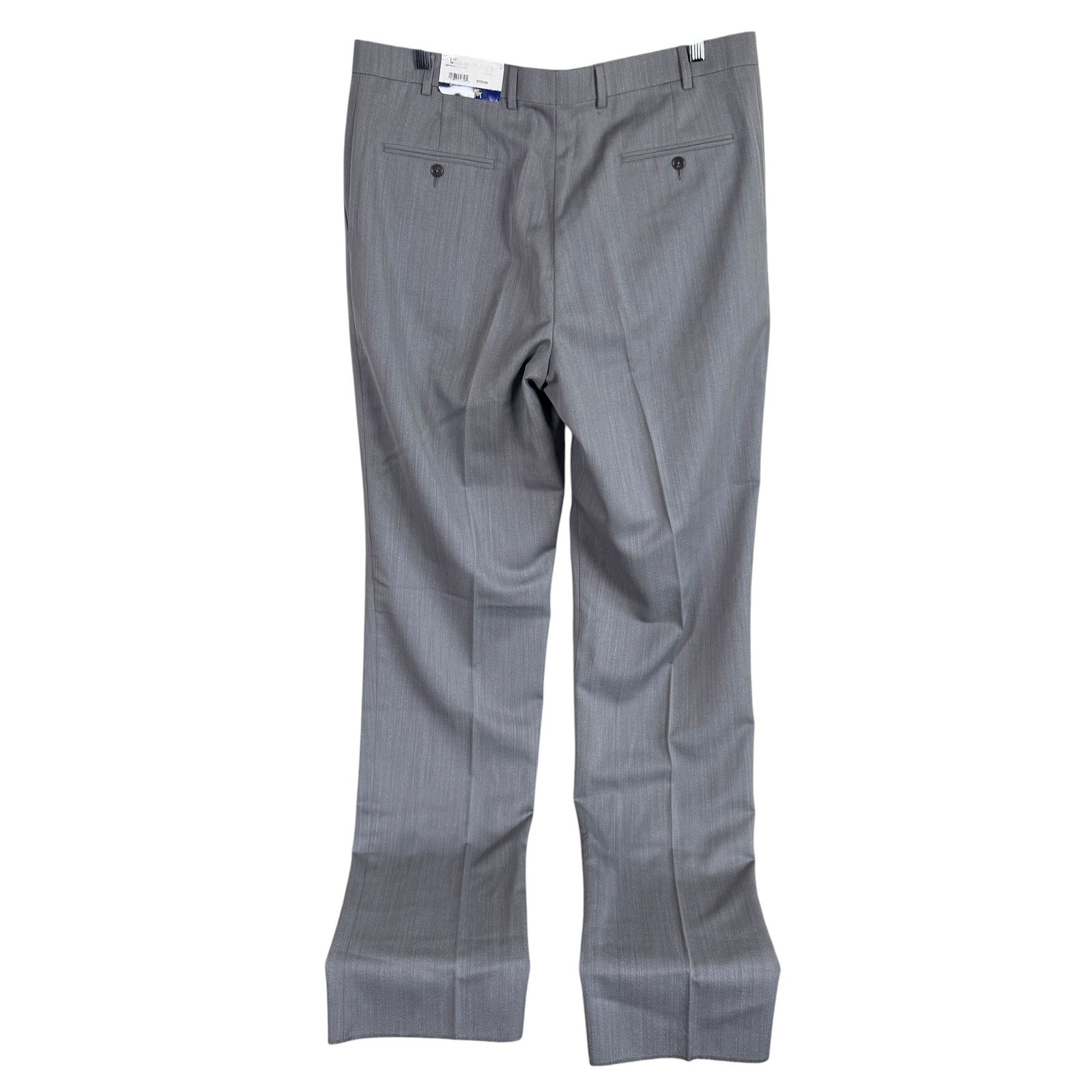 Hart Schaffner Marx Dress Pants Mens 38 Unhemmed Grey Pleated Wool NEW $150
