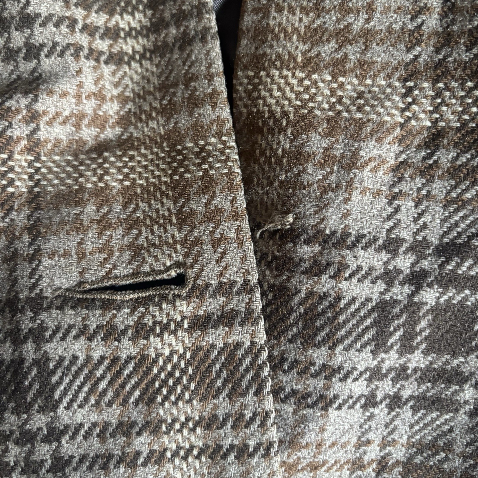 Pendleton Women’s Vintage Plaid Wool Overcoat Button Front Lined Brown