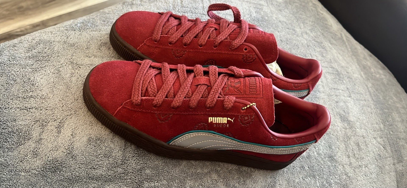 PUMA Suede Pirate Men’s Red Suede Low Top Sneaker 396716-01