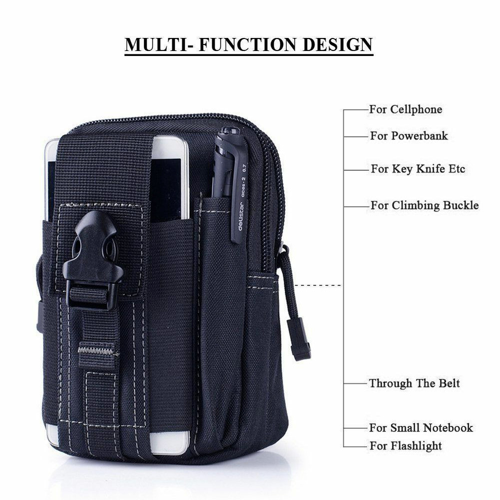 Men’s Tactical Molle Pouch Military EDC Waist Belt Fanny Bags Cell Phone Pocket