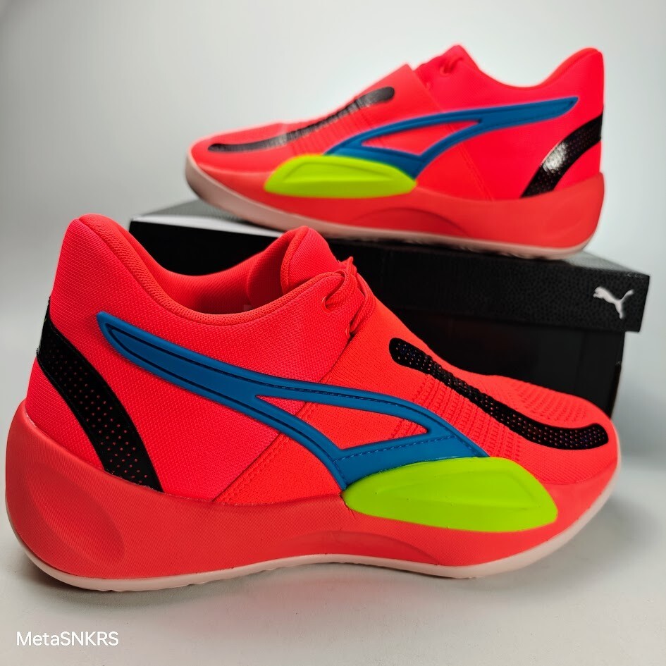 Puma US 16 Men’s Orange Black Blue Yellow Rise Nitro Basketball 377012 04 New