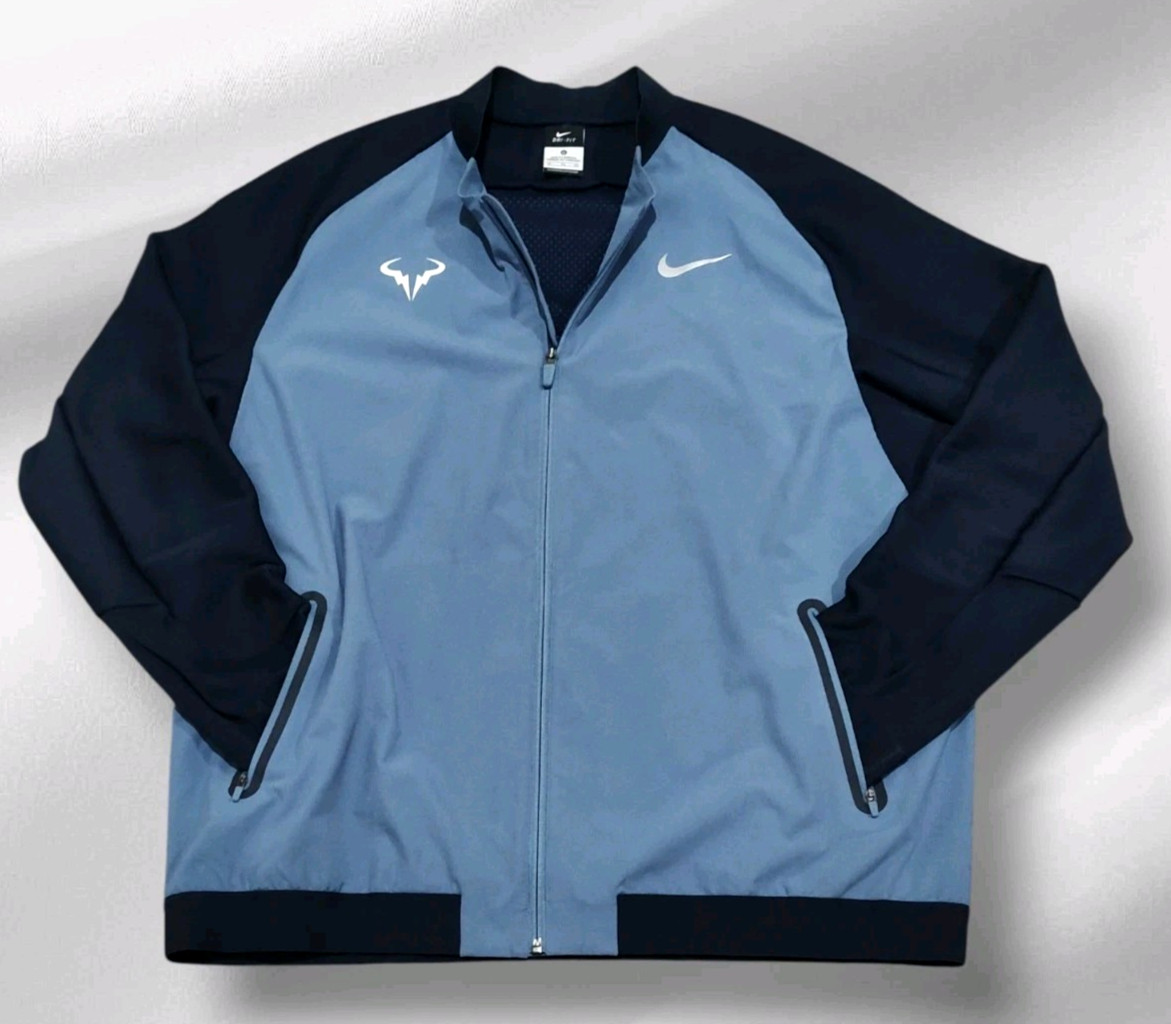 Nike Premier Rafa Jacket Men’s Size XL Rafael Nadal Dri-Fit Blue FZ 728986