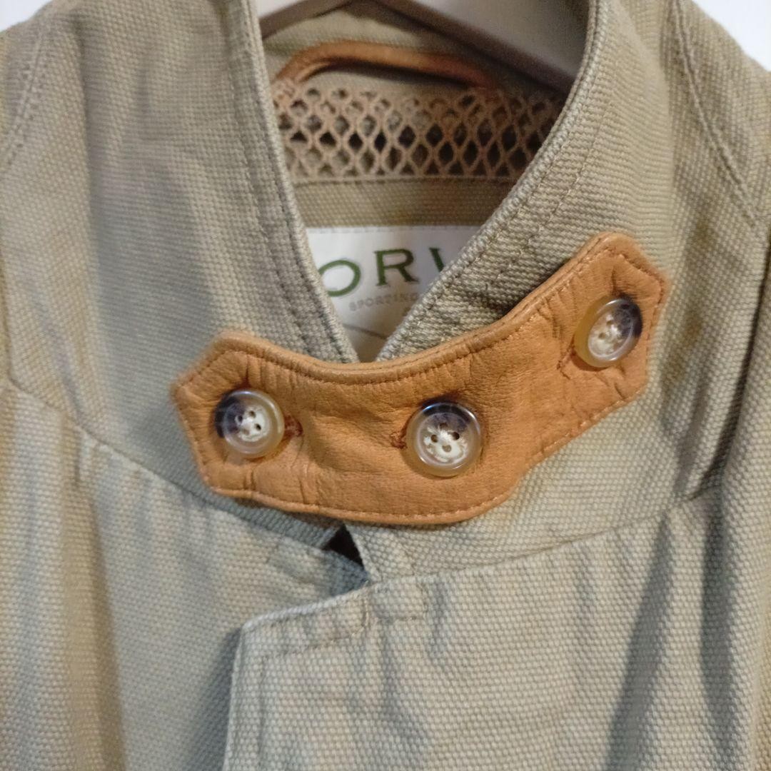 Orvis Hunting Jacket 50T Elbow Patch Beige Big Size