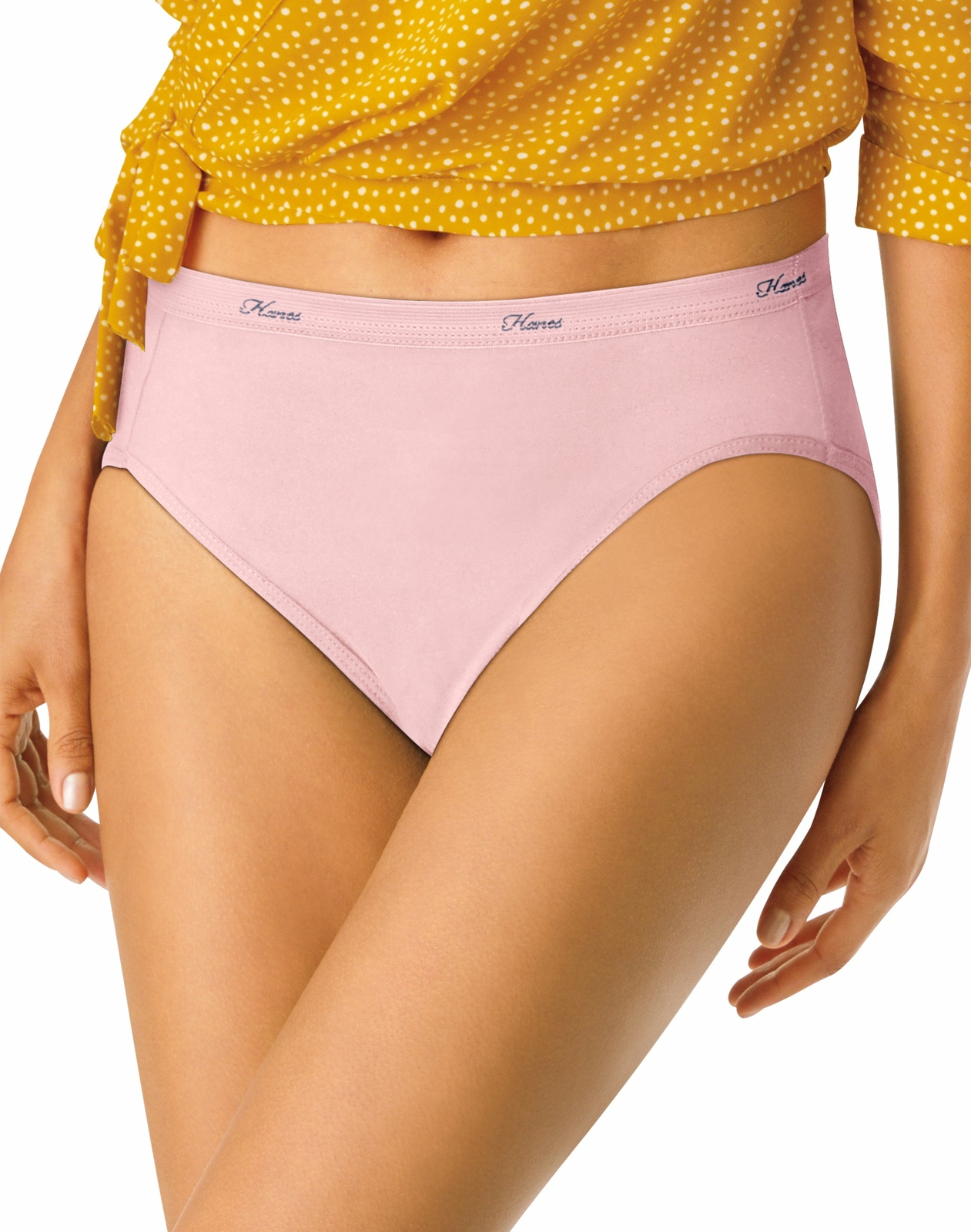 Hanes Hi-Cut Panties Panty 10 Pack Womens Underwear Assorted Colors Value Cotton