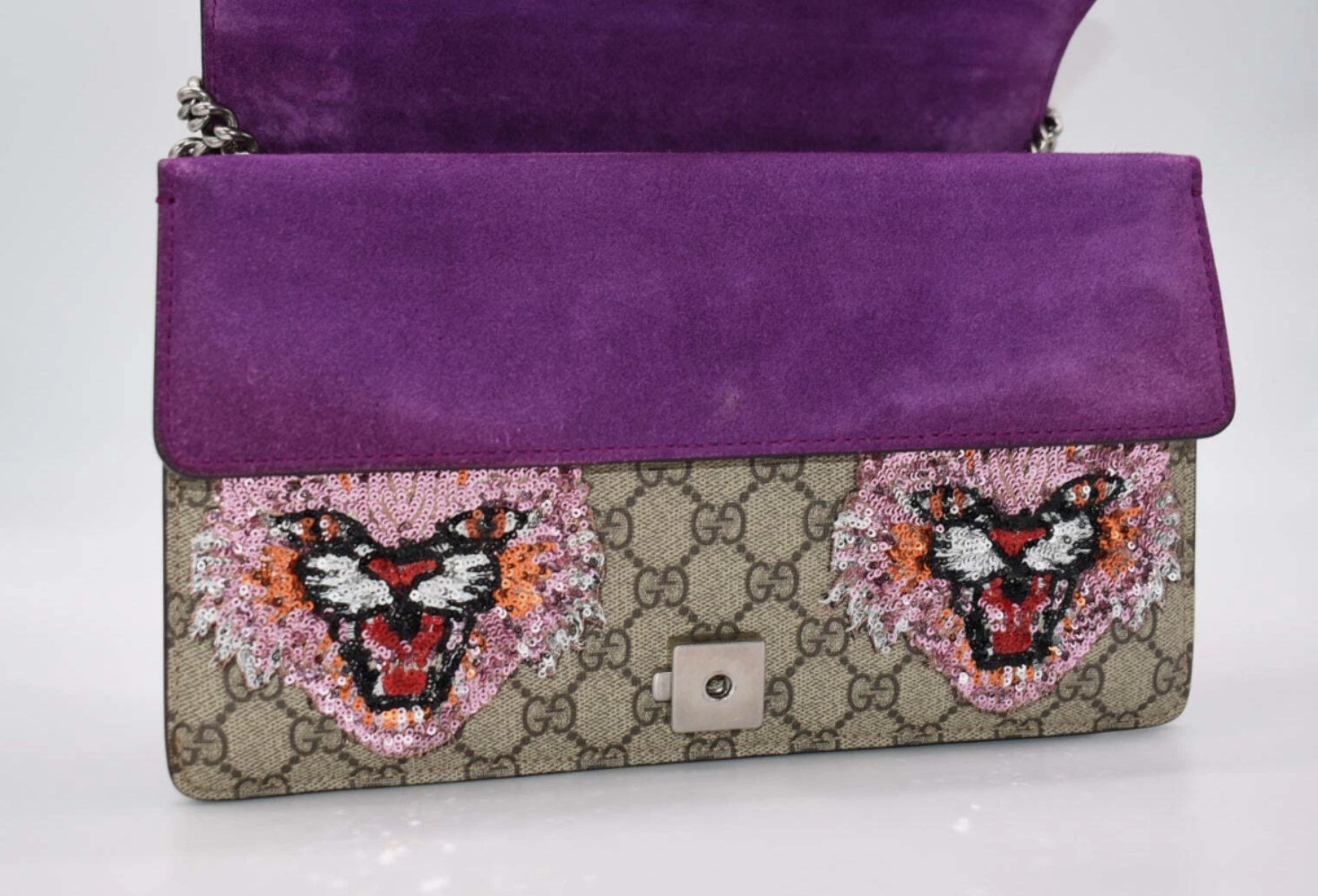 Gucci GG Supreme Monogram Embroidered Small Dionysus Shoulder Bag