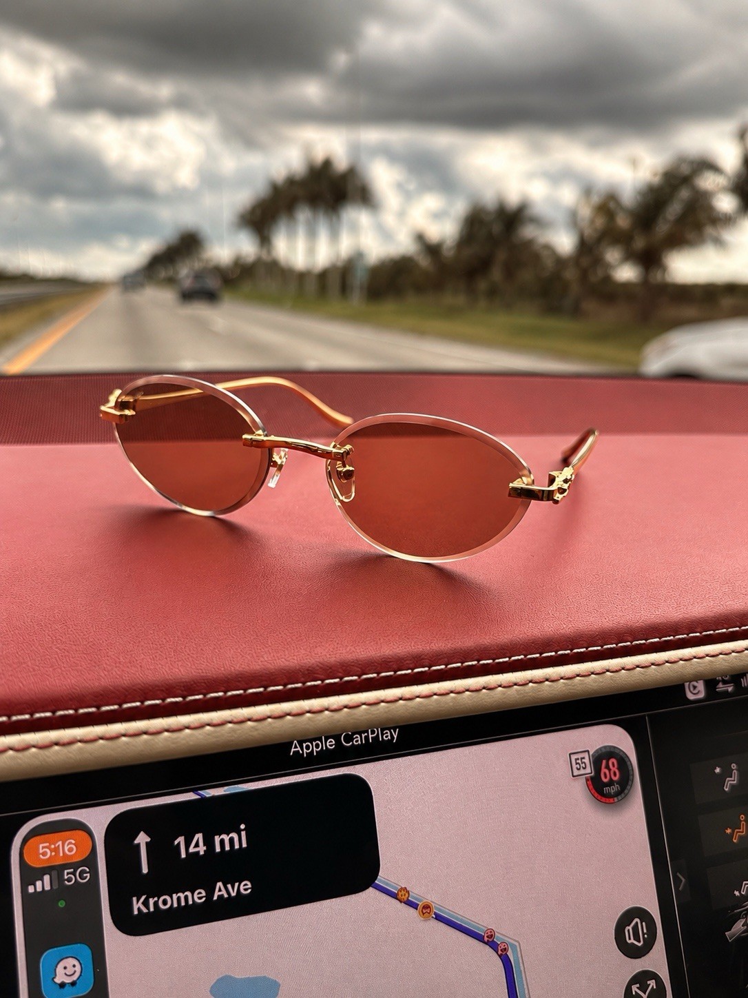 Authentic Cartier Gold Panthère Classic 58MM Oval Sunglasses