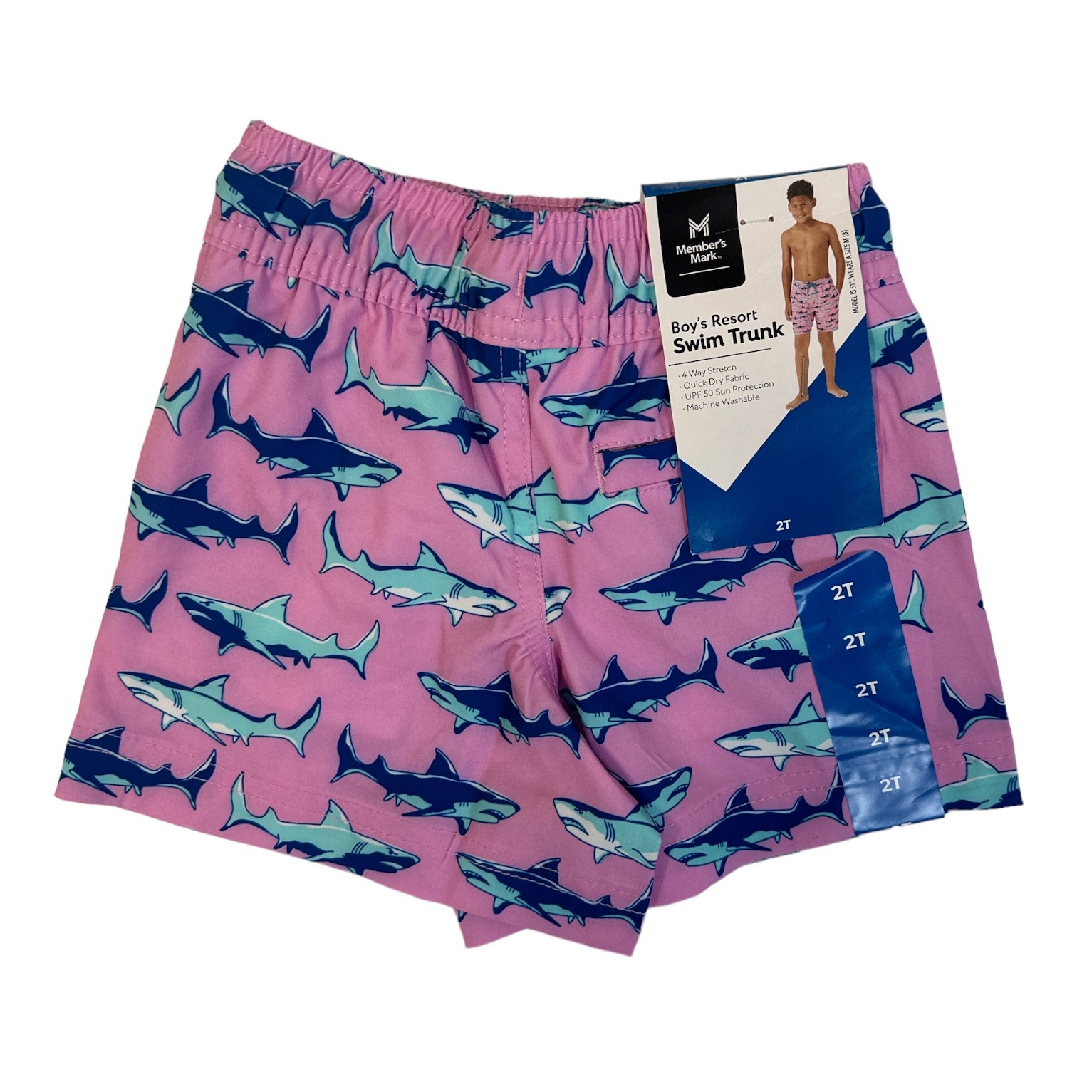 Member’s Mark Boy’s 4-Way Stretch Quick Dry Resort Swim Trunk