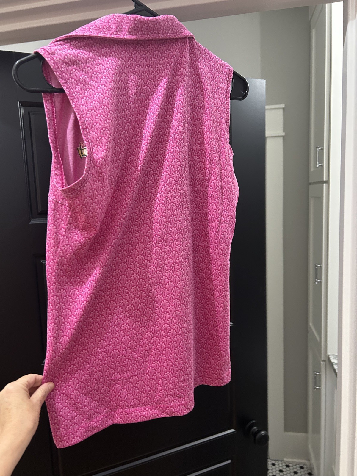 Magnolia Lane Polo Shirt Womens Small S Pink Masters Golf Sleeveless Augusta