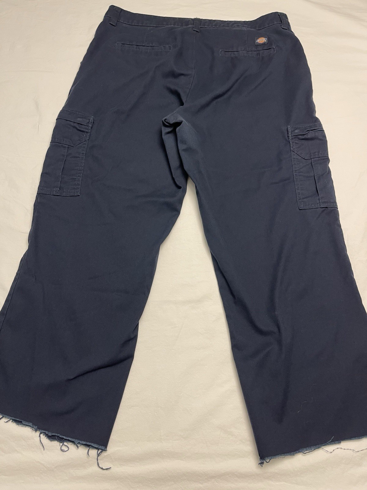 Dickies Women’s Cargo Pant Straight Leg Blue Sz 12 Cut Off