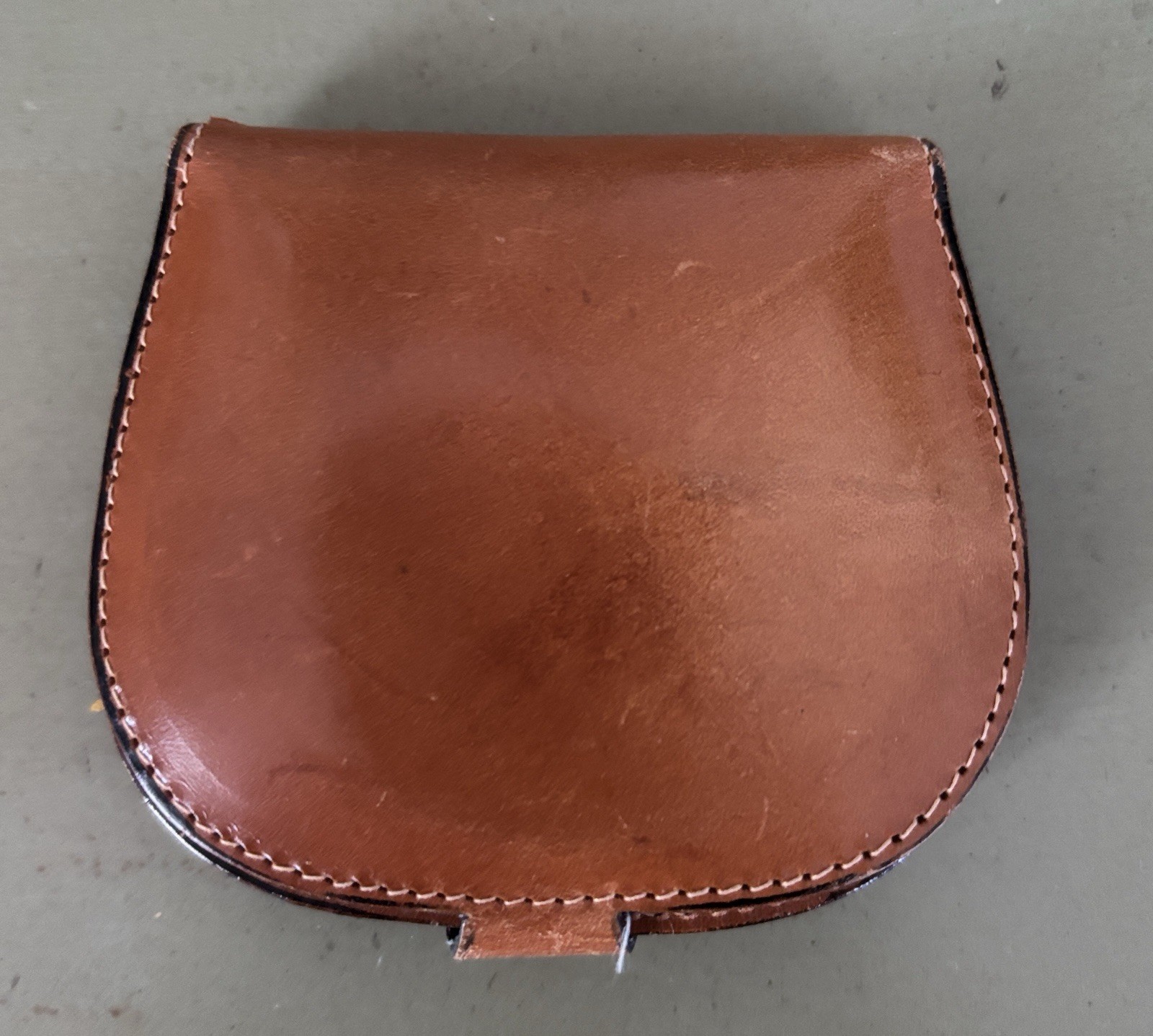 Vintage Florentine Leather Hand Tooled Tacco Coin And Jewelry Holder Pouch Brown
