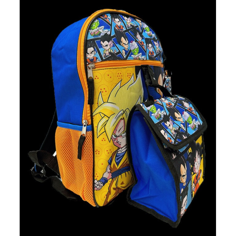 Large Backpack – Dragon Ball Z – 16″ Pack 5 Piece Set w/Lunch Bag Pencil Case