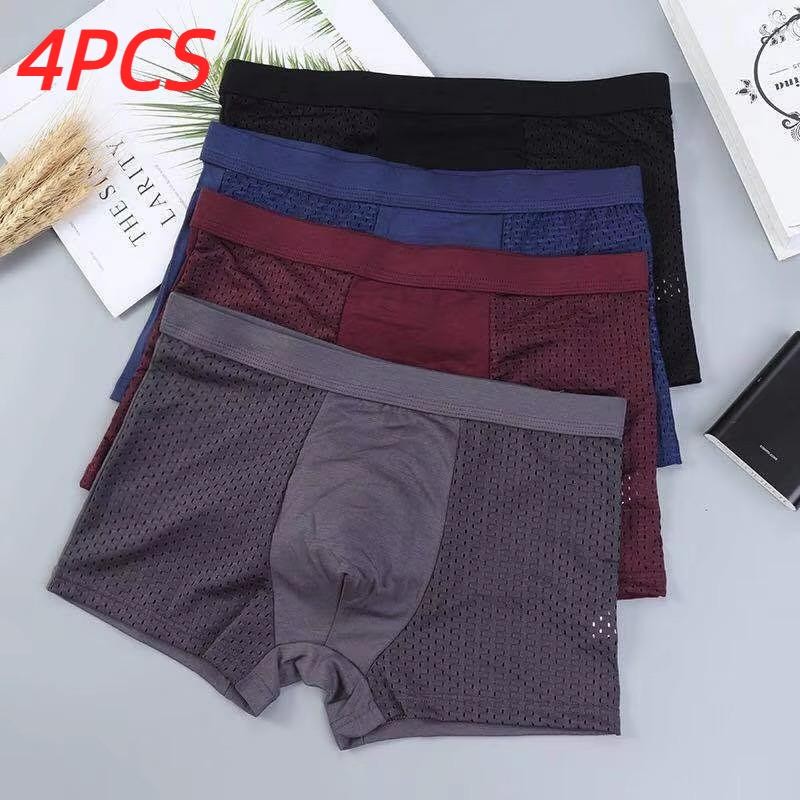 4pcs Boxhero Men’s Underwear Box Hero Boxer Briefs Shorts Built-in & 3D Pouch