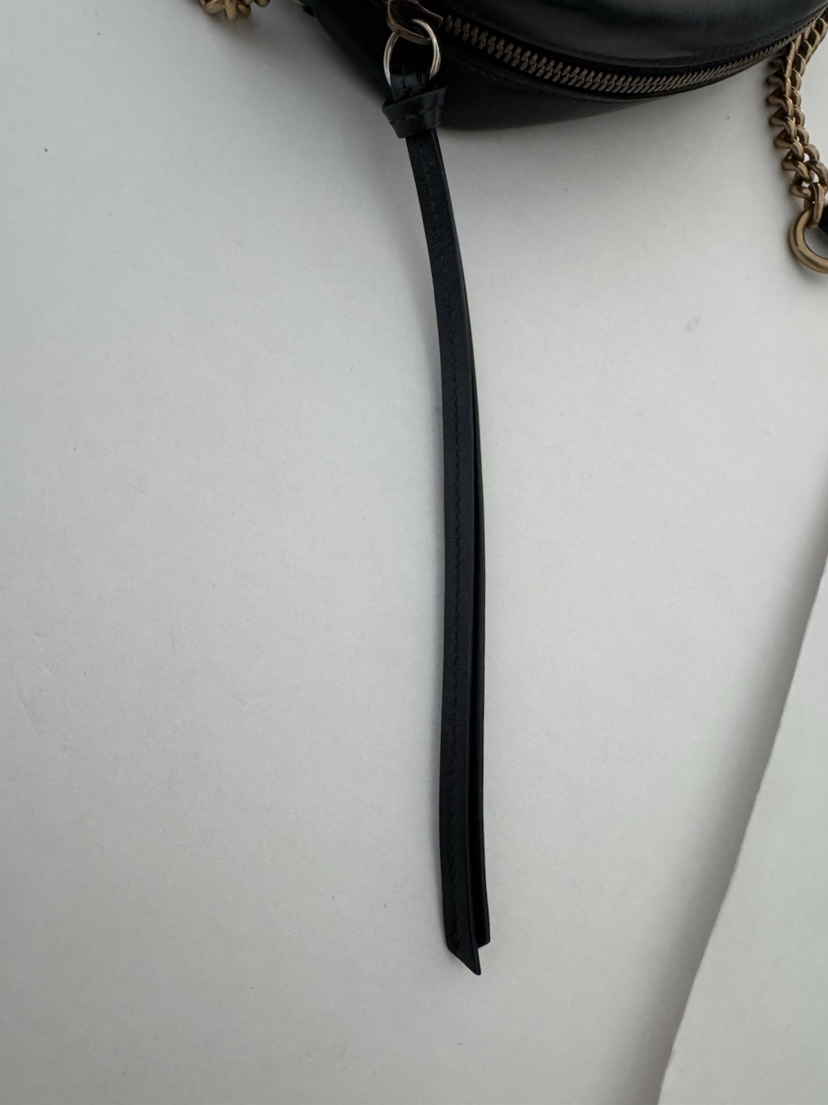 Pre Owned Fair Replacement Bolt Last Photo Gucci GG Marmont Mini Double G Black