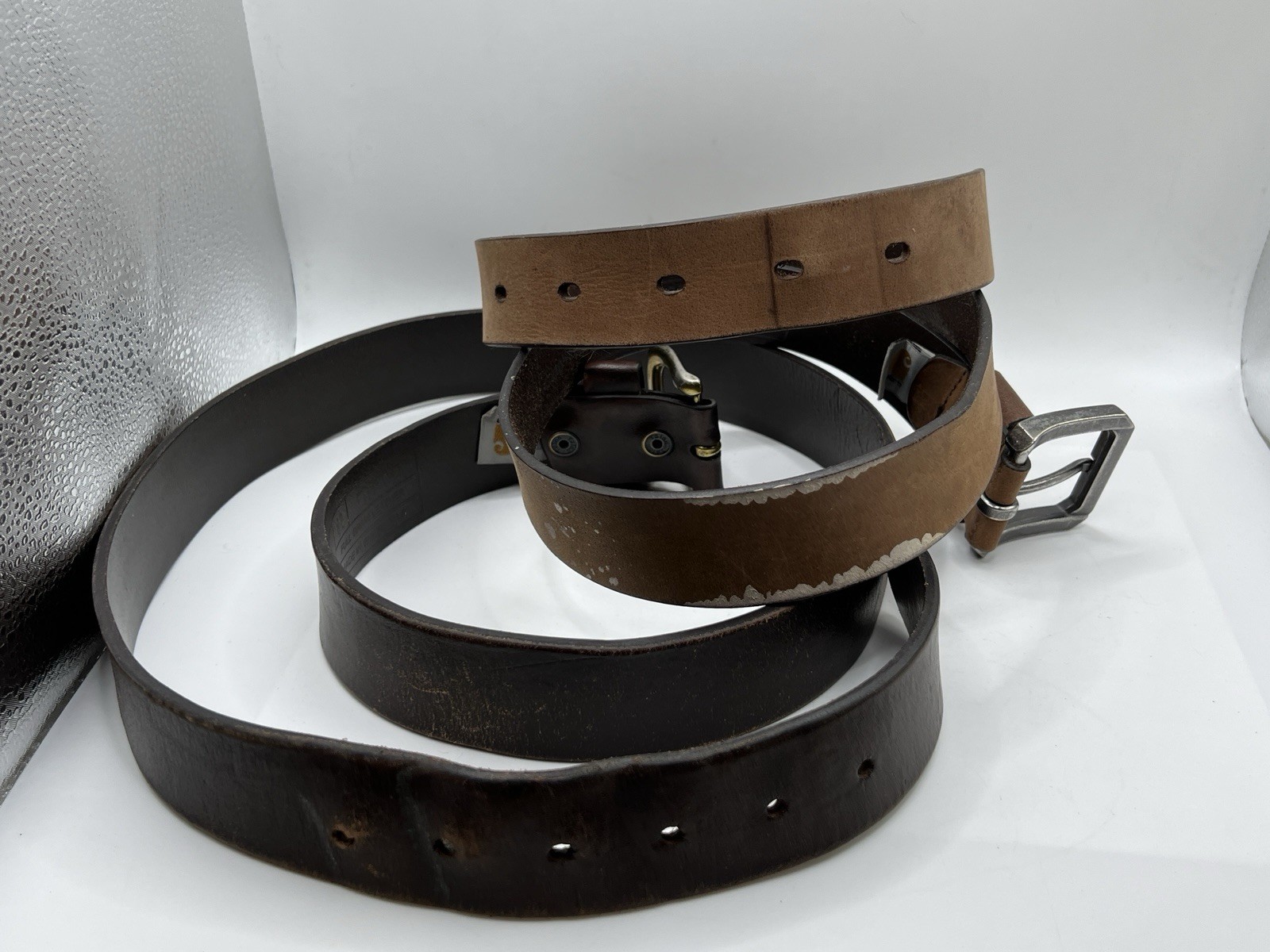 Assorted Bulk Lot 8 Various Style Belts Leather Carhartt