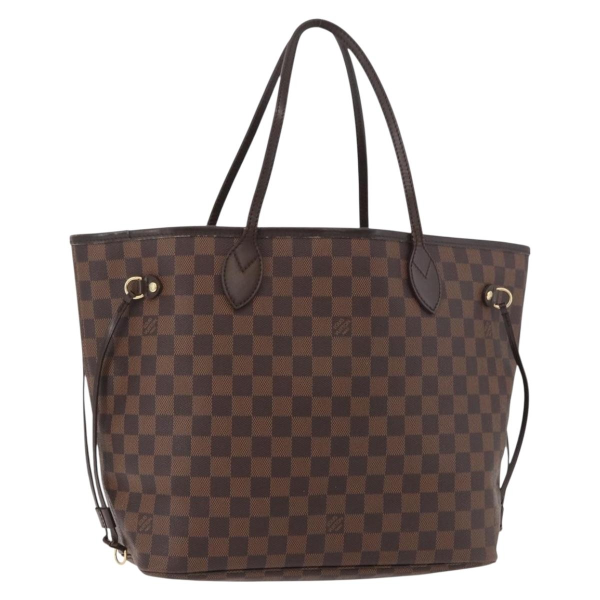 LOUIS VUITTON Damier Azur Neverfull MM Tote Bag N41605 LV Auth 177682